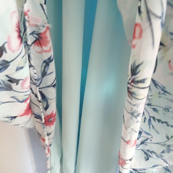 Cute Rare Editions Teal And White Floral Dress - Picture 6 of 8